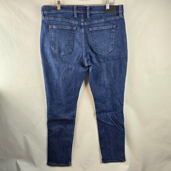 Michael Kors Mens 36x30 Blue Parker Slim Fit Jeans Denim Stretch Cotton Dark A35 - Picture 5 of 11